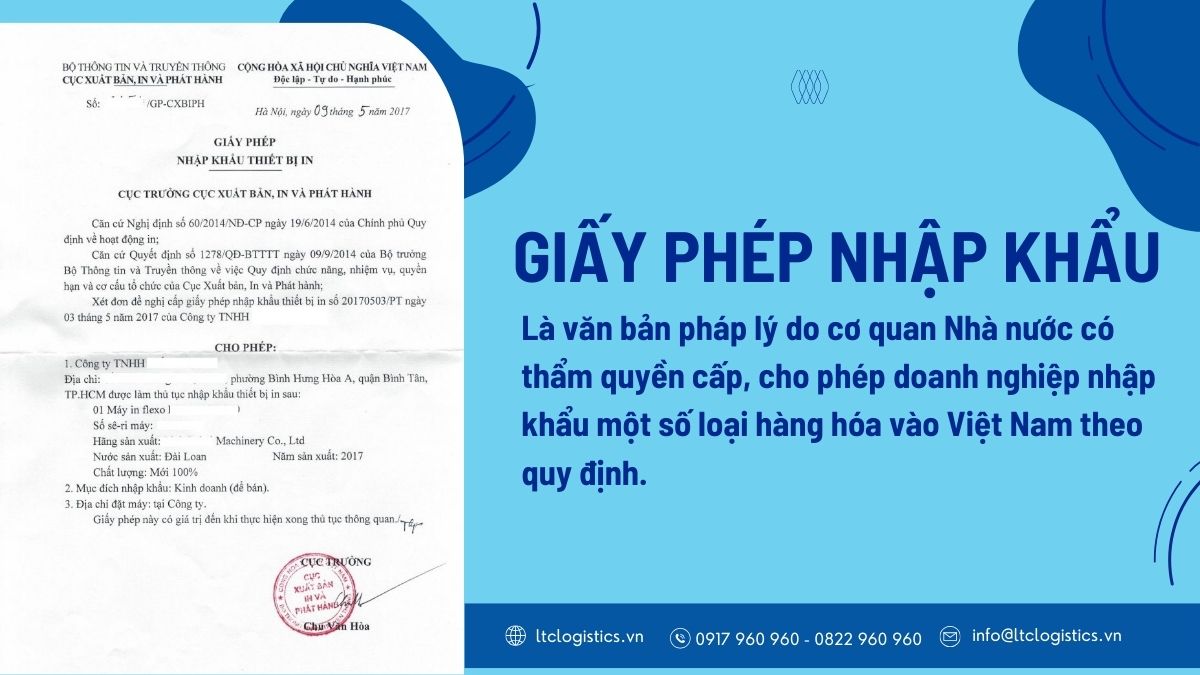 Giấy phép nhập khẩu là gì