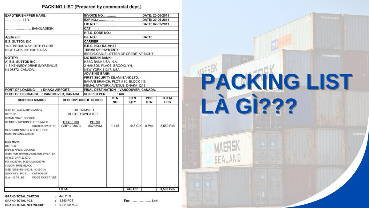 Packing List là gì
