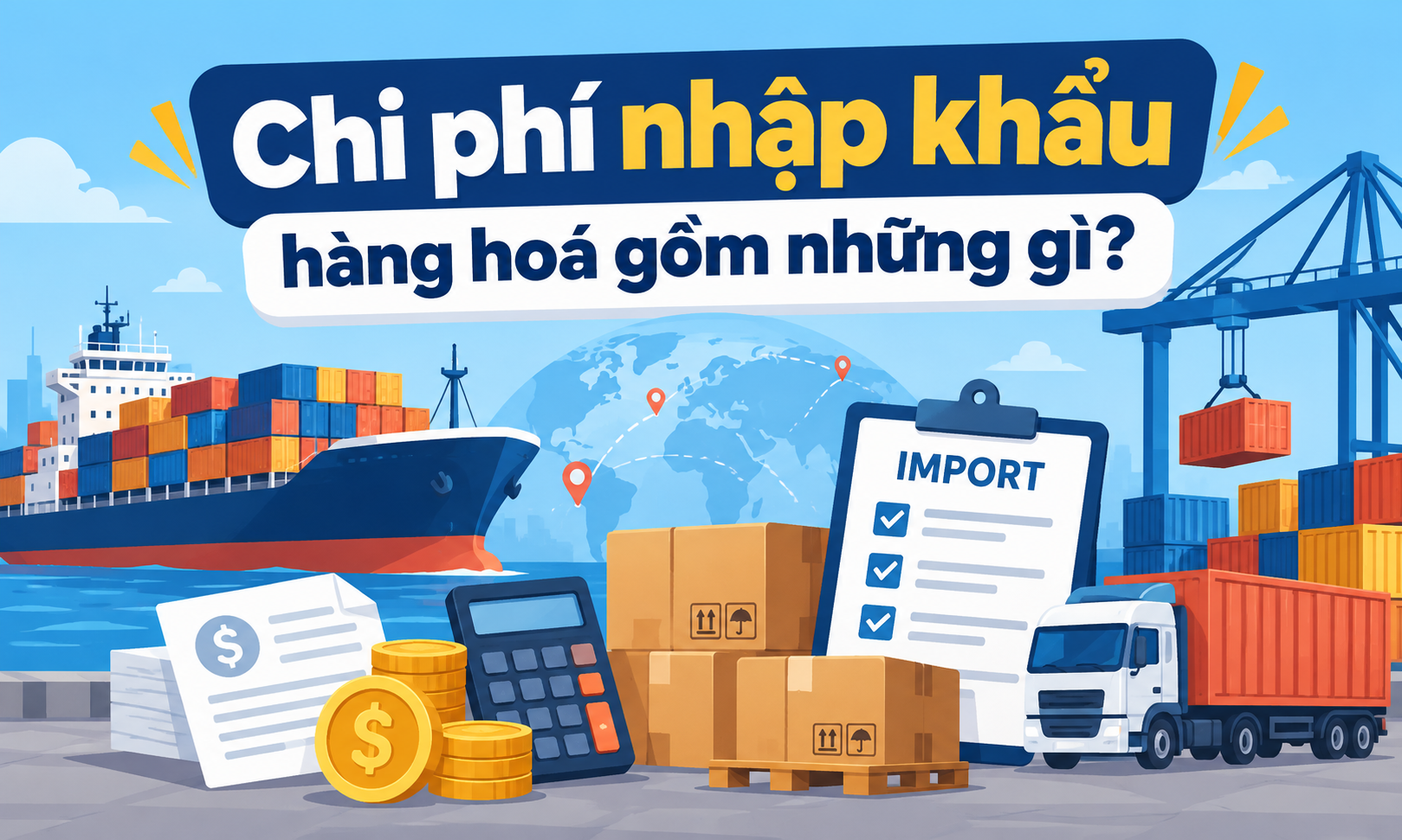 Chi phí nhập khẩu hàng hoá gồm những khoản nào