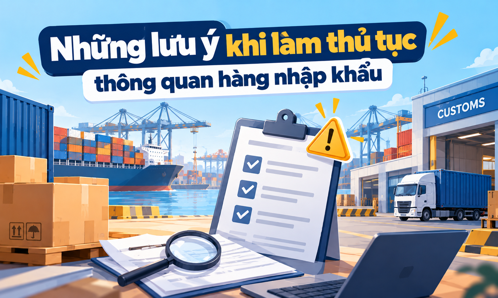Những lưu ý khi làm thủ tục thông quan hàng nhập khẩu