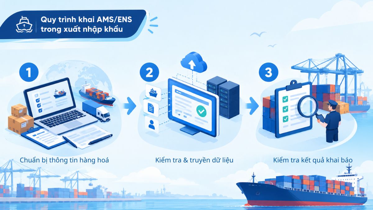 Quy trình khai AMS ENS trong xuất nhập khẩu